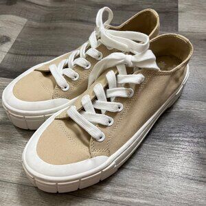 Mad Love Fran Lace Up Fashion Sneakers Tan White Women’s Size 8